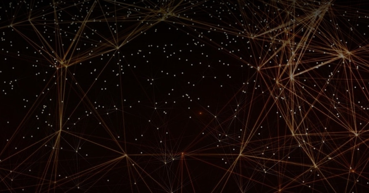 Amber neural-network horizon glow — text-free crop from AMD OG lower band