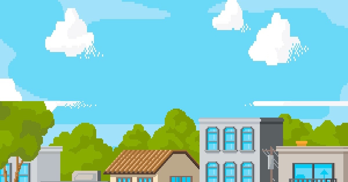 Shopify pixel neighborhood street — text-free (no wordmark)